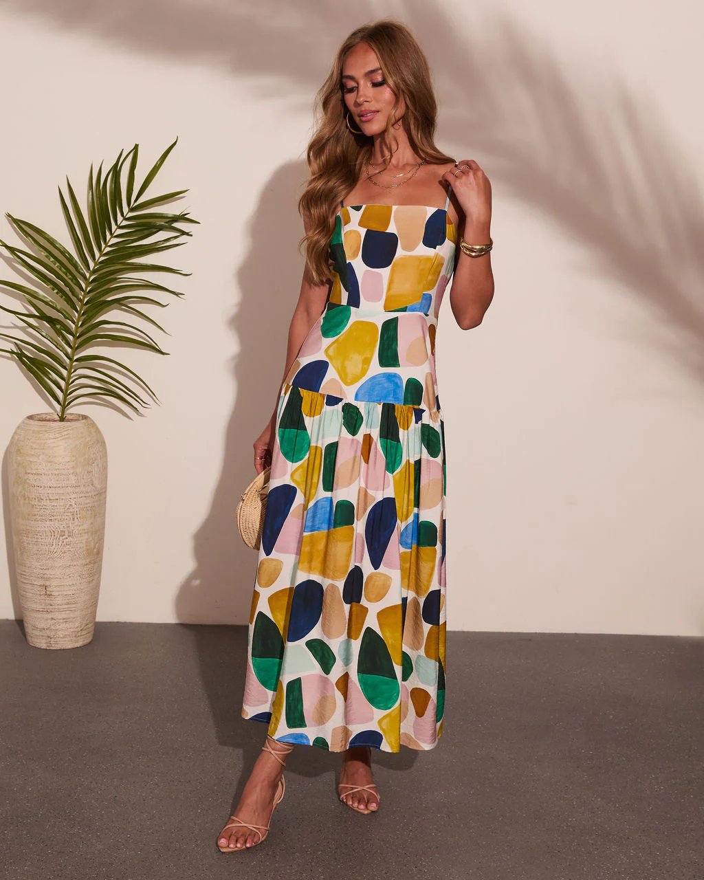 Sunset Reservation Abstract Print Maxi Dress - Image 6