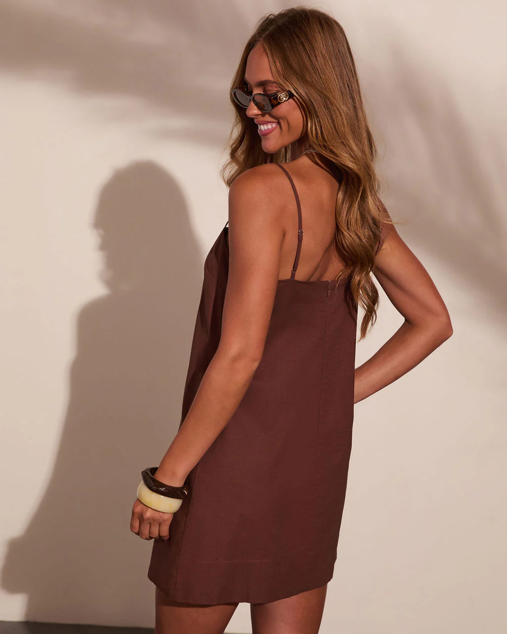 Sunset State Linen Blend Mini Dress - Image 4