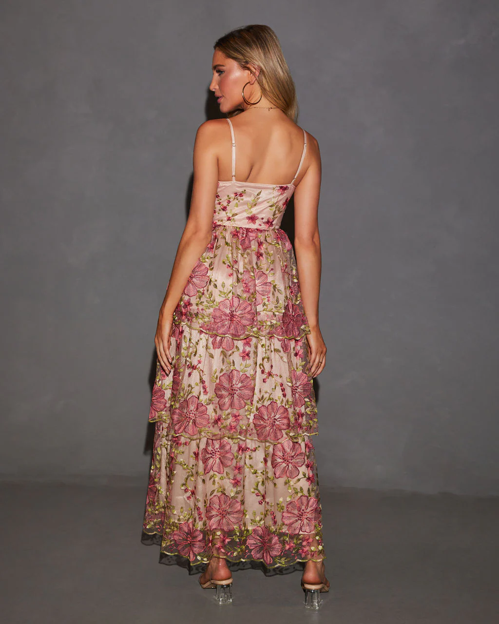 Ethereal Bloom Tiered Embroidered Midi Dress - Image 10