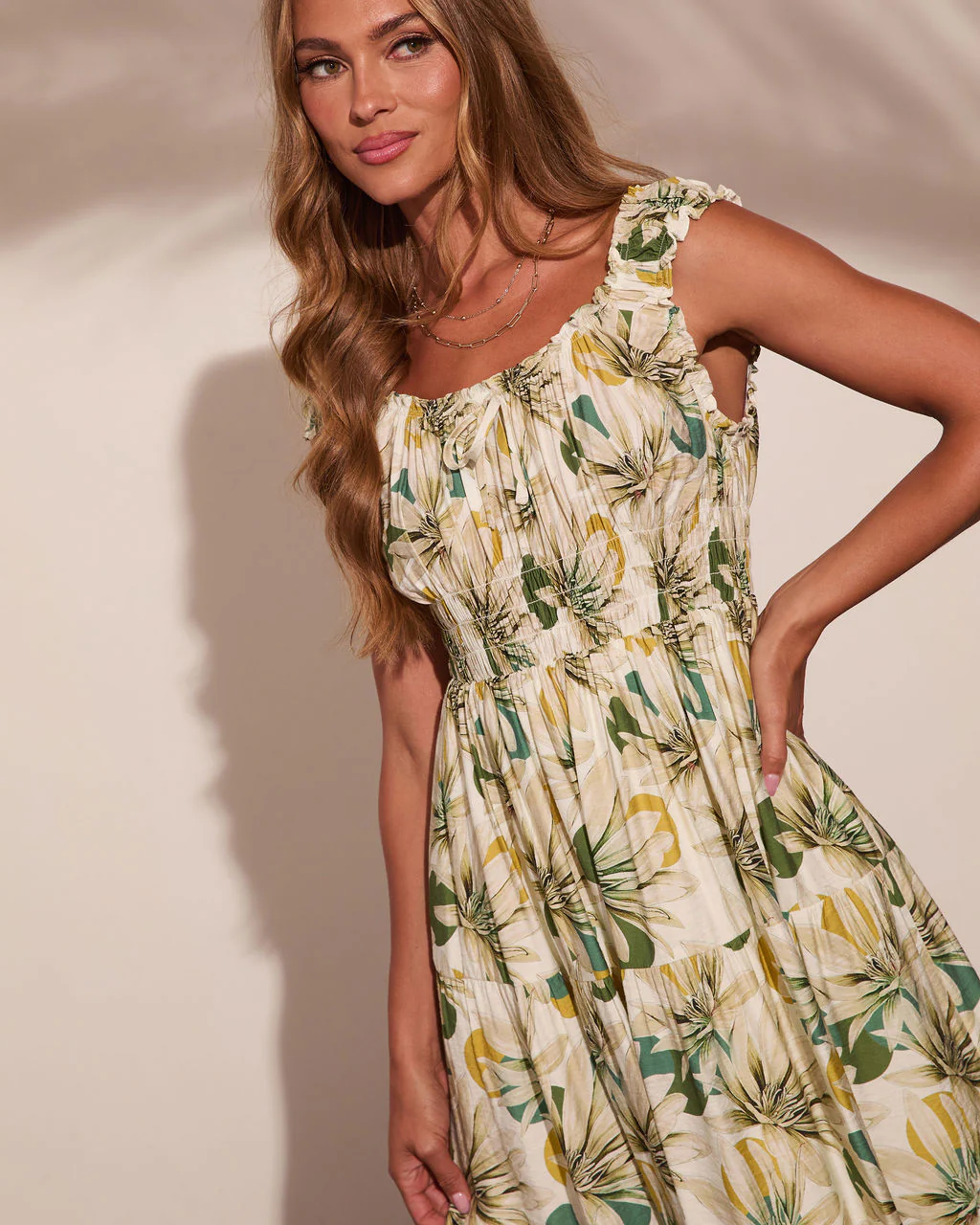 Tropical Theory Floral Midi Dress - Image 2
