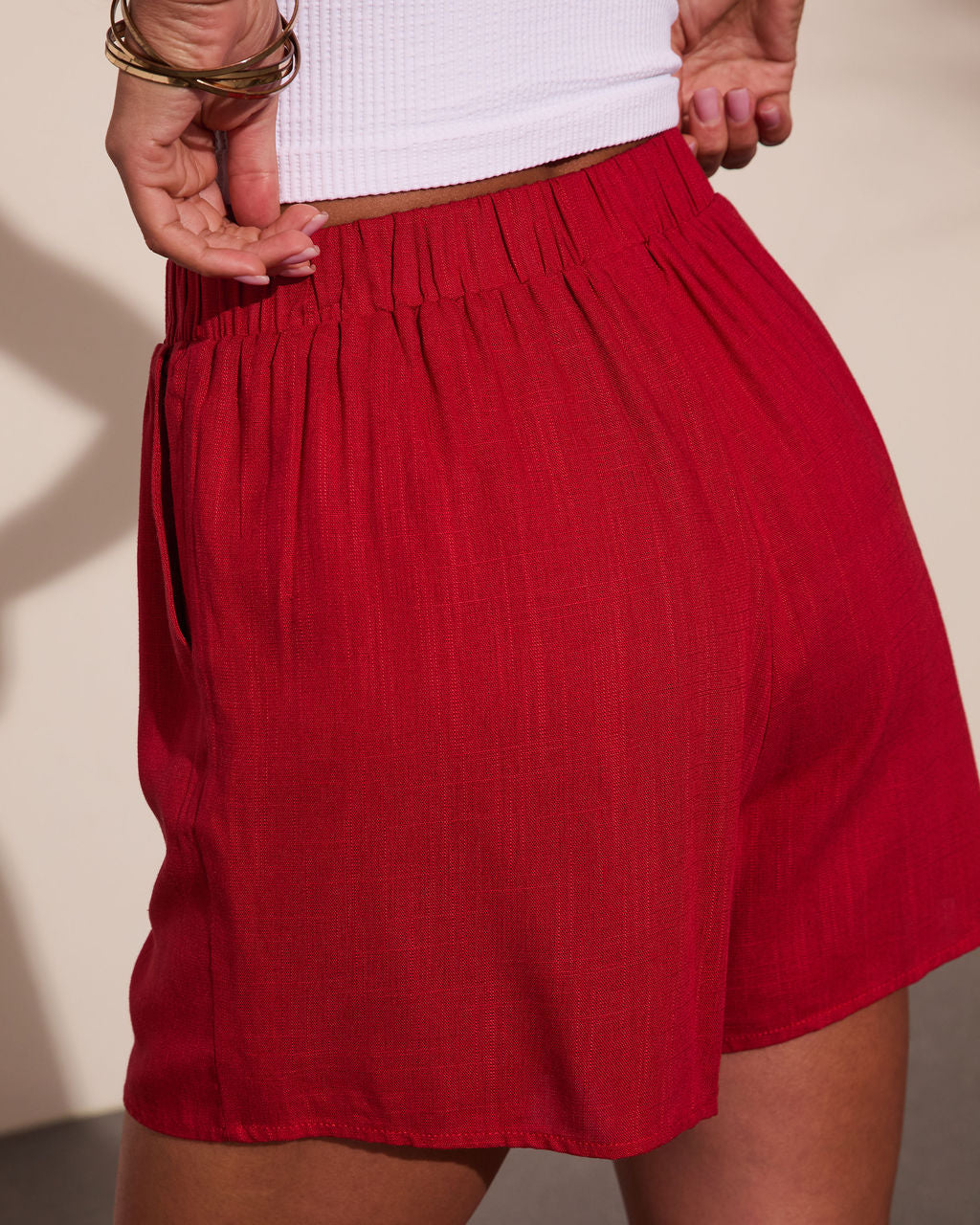 Veranda Muse Linen Blend Drawstring Shorts - Image 4