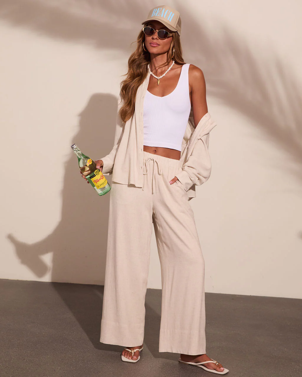 Villa Days Linen Blend Button Down Top - Image 6