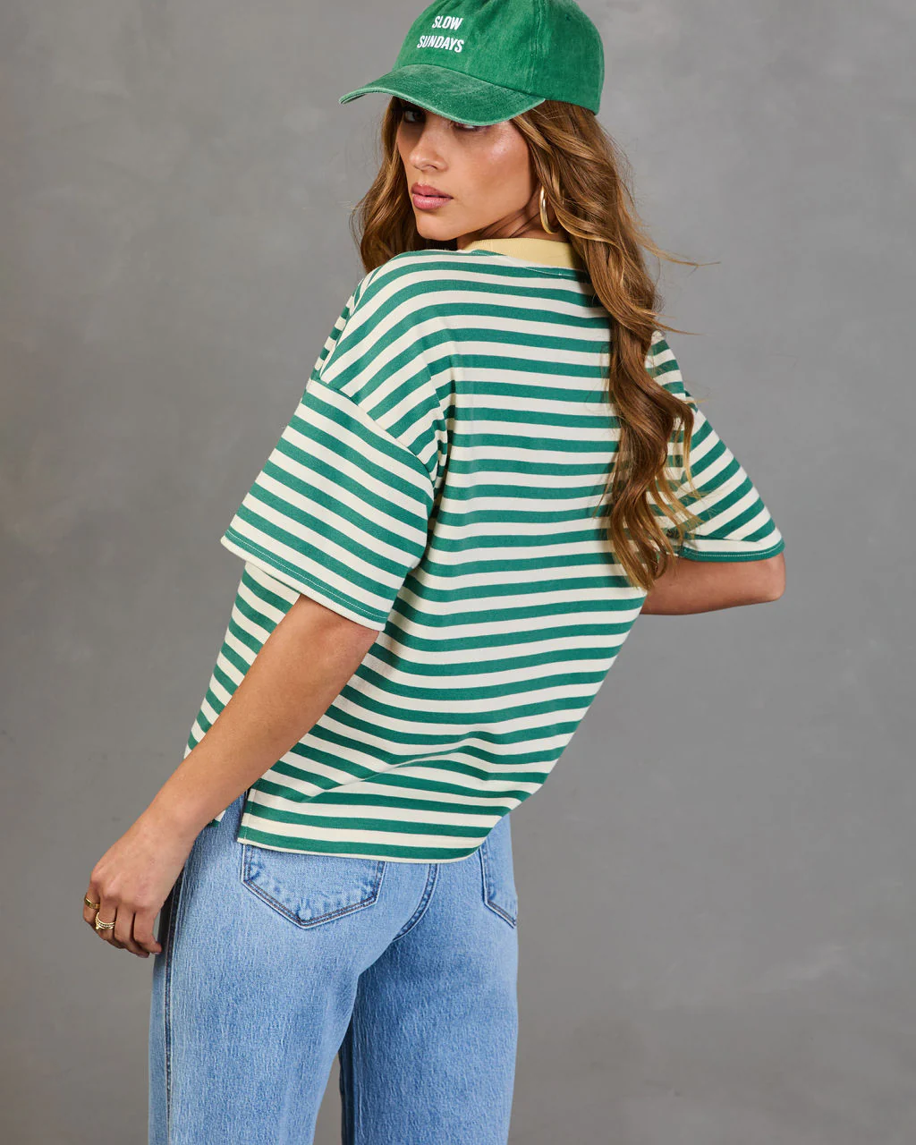 Whispering West Striped Oversized Top - Image 10