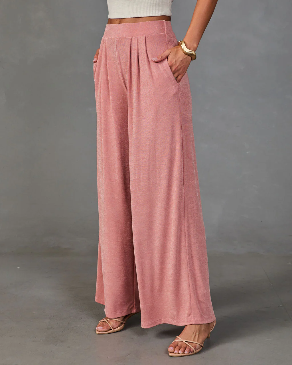 Zurrie Pleated High Rise Wide Leg Pants - Image 3